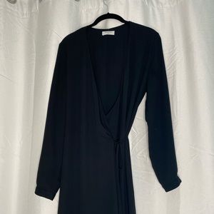 Babaton - Wrap Dress in Black (Aritizia)